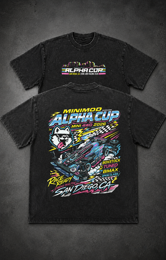 MiniMod Alpha Cup 2026 Vintage Acid Wash Tee